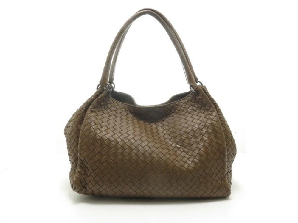BOTTEGA VENETA Parachute Tote Bag Leather Brown